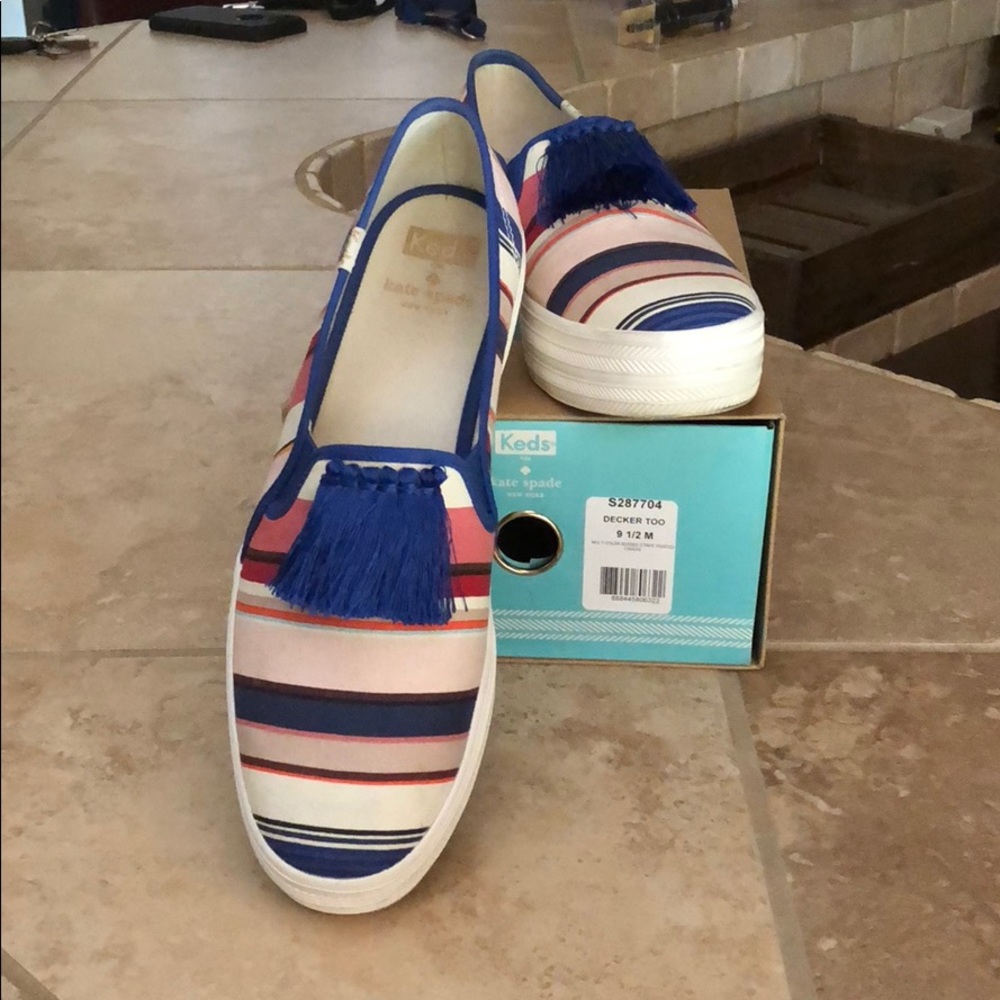 Kate spade x Keds Decker Too striped tassel shoes